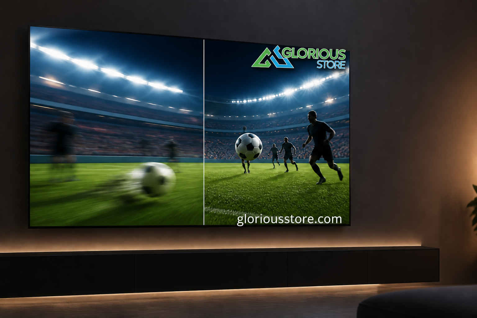 Best TV Settings for Football in the UAE: A 4K Smart TV Guide Comparison of football motion clarity settings on a 4K smart TV