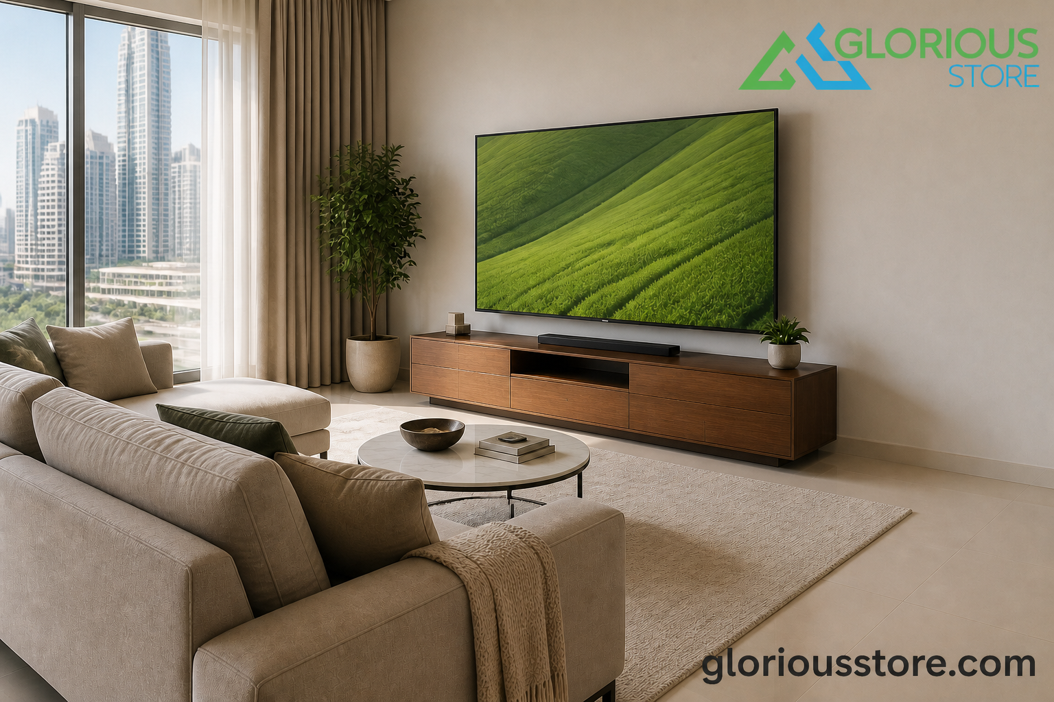 Best TV Settings for Football in the UAE: A 4K Smart TV Guide Smart TV placement to reduce daylight glare in a UAE living room