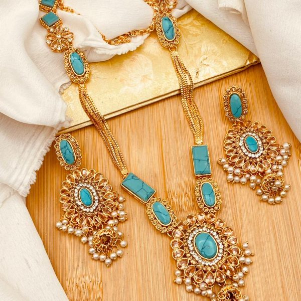 Beautiful Long Malla With Earrings - Image 2