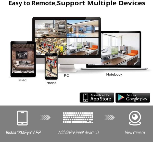 StarSat 8-Channel 1080N AHD CCTV Kit - Plug & Play Security System with Remote Viewing, 8x Cameras + DVR (4TB HDD Support) - Image 3