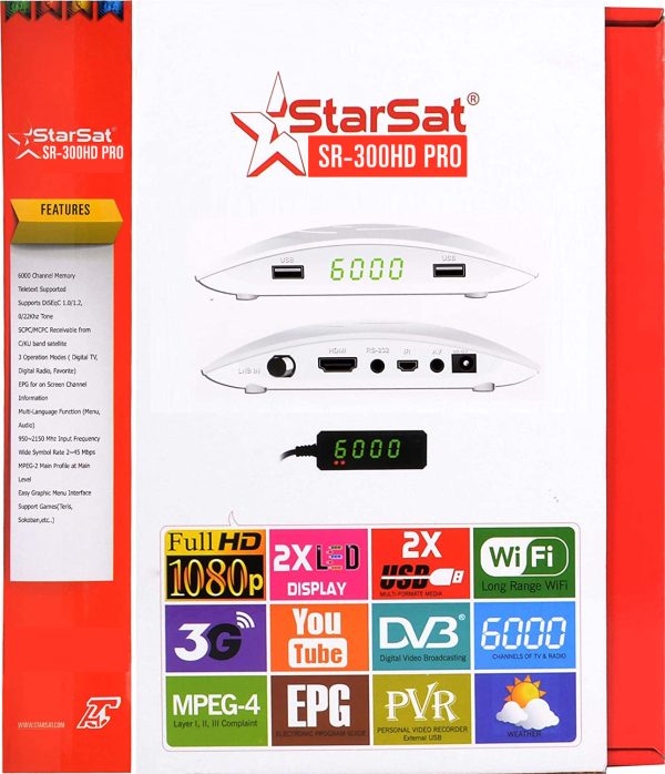 StarSat SR-300HD White Full HD Receiver - Image 2