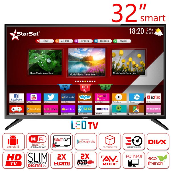 StarSat 32" HD Smart LED TV
