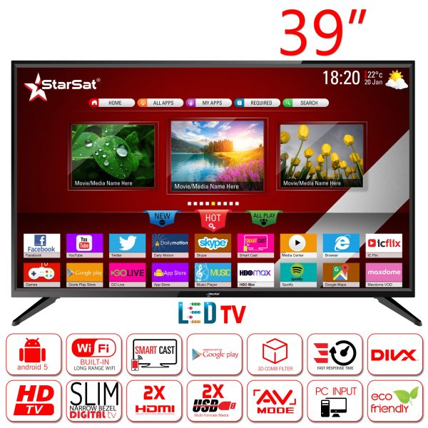 StarSat 39" HD Smart LED TV