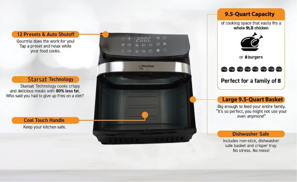 StarSat F900 9.0L Air Fryer - Image 6