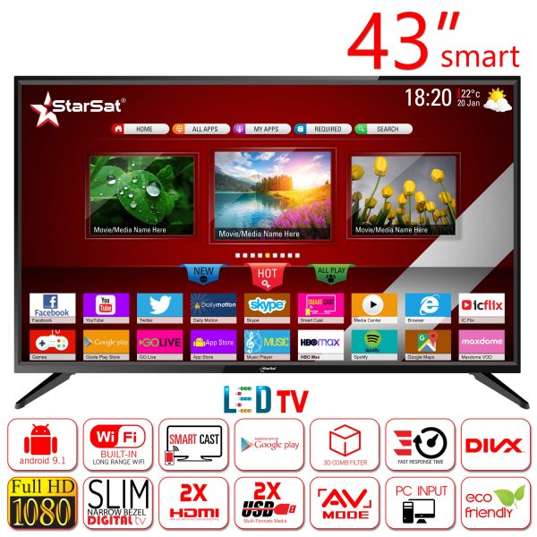 StarSat 43" Full HD Smart LED TV