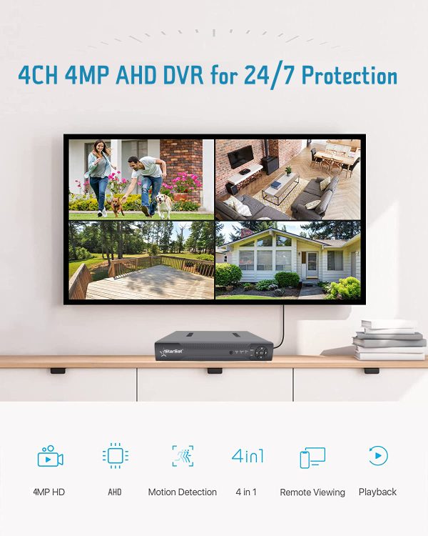 StarSat 8-Channel 1080N AHD CCTV Kit - Plug & Play Security System with Remote Viewing, 8x Cameras + DVR (4TB HDD Support) - Image 11