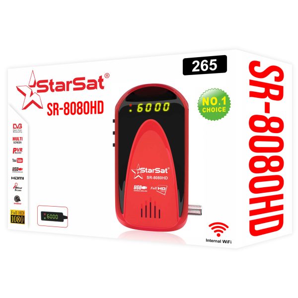 KSA-StarSat SR-8080HD Advanced Satellite Receiver - WiFi, 4G, DVB-S2, H.265, EPG, USB Recording - Image 2