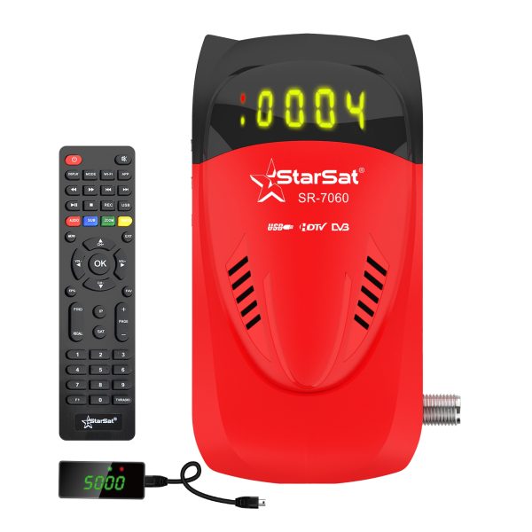 StarSat SR-7060HD Satellite Receiver - WiFi, 4G, DVB-S2, H.265, 8000 Channels, PVR & EPG Support