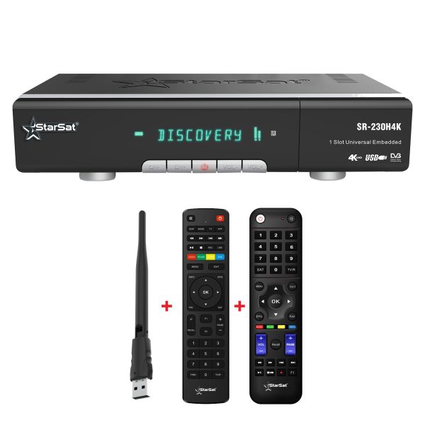 StarSat SR-230H4K 4K Satellite Receiver - DVB-S2, H.265, WiFi, 4G, USB PVR, 8000 Channels, EPG