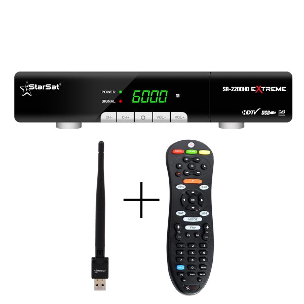 KSA-StarSat SR-2200HD Extreme Satellite Receiver - Full HD 1080p, DVB-S2, WiFi, 4G, PVR Ready, Multi-Stream & EPG