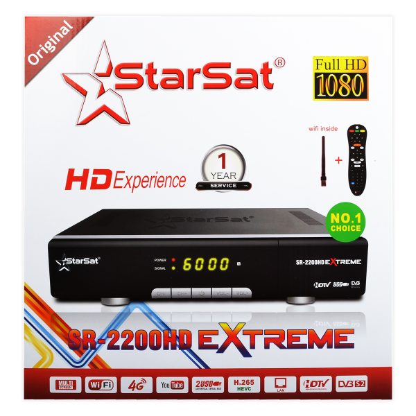 KSA-StarSat SR-2200HD Extreme Satellite Receiver - Full HD 1080p, DVB-S2, WiFi, 4G, PVR Ready, Multi-Stream & EPG - Image 4