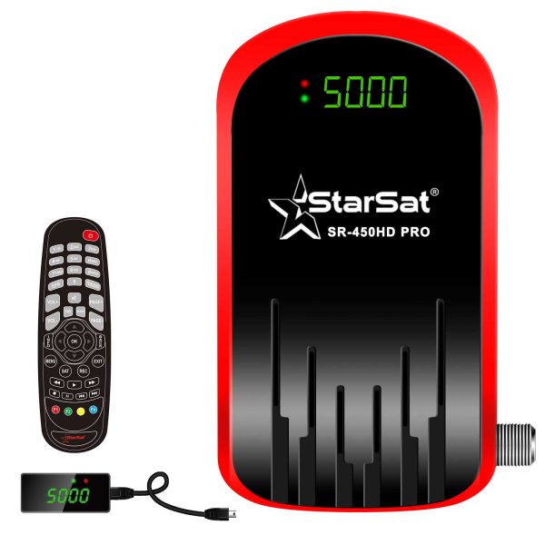 StarSat SR-450HD PRO Full HD Satellite Receiver - DVB-S2, 4G/WiFi, 6000 Channels, YouTube, PVR Support