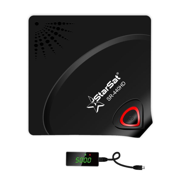 StarSat SR-440HD Black Full HD Satellite Receiver - DVB-S2, 2xUSB, 6000 Channels, PVR, WiFi Support