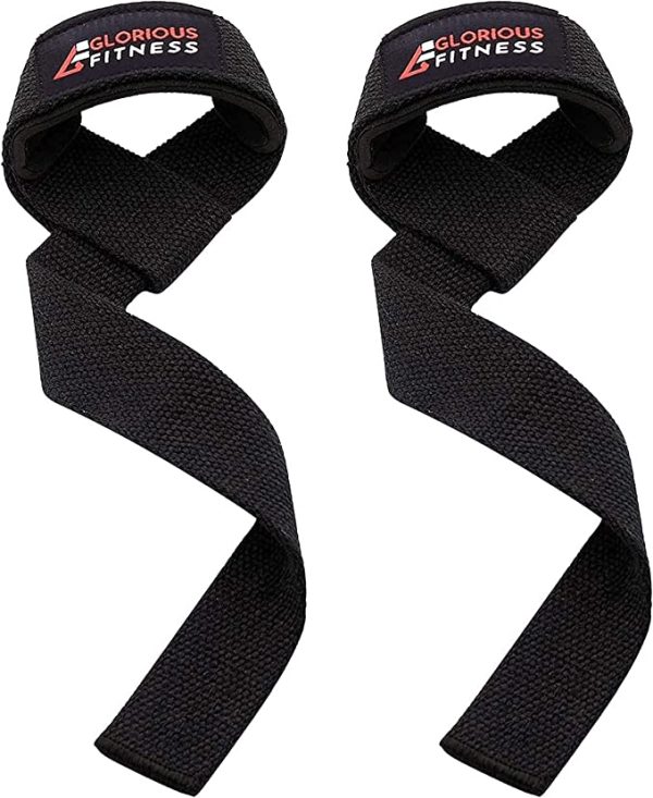 Glorious Weight Lifting Straps – 21"/23"Padded Gym Straps for Bodybuilding, Fitness & Strength Training – Black / Red / Gray Camo - Image 2
