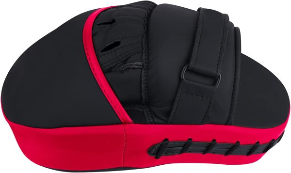 Glorious Boxing Focus Pads – Punch Mitts for Sparring, MMA, Kickboxing & Martial Arts Training – Red-Black - Image 2