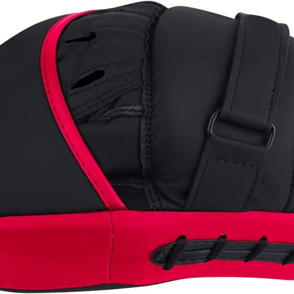 Glorious Boxing Focus Pads – Punch Mitts for Sparring, MMA, Kickboxing & Martial Arts Training – Red-Black - Image 2