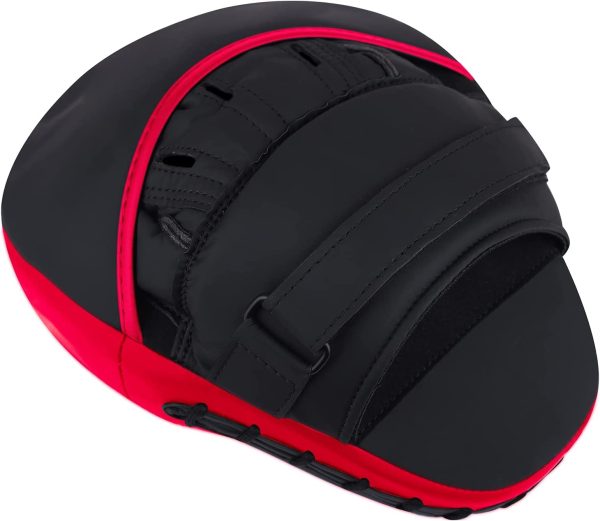 Glorious Boxing Focus Pads – Punch Mitts for Sparring, MMA, Kickboxing & Martial Arts Training – Red-Black - Image 3