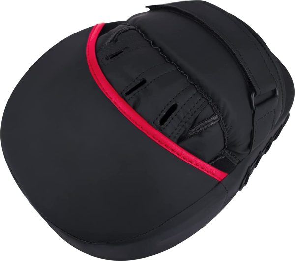 Glorious Boxing Focus Pads – Punch Mitts for Sparring, MMA, Kickboxing & Martial Arts Training – Red-Black - Image 4