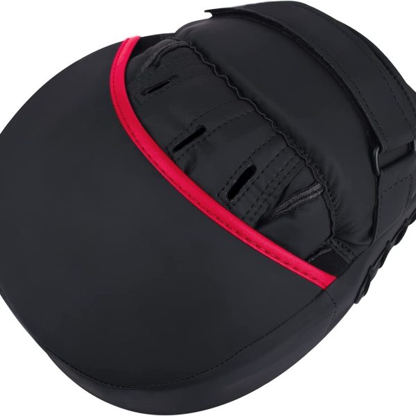 Glorious Boxing Focus Pads – Punch Mitts for Sparring, MMA, Kickboxing & Martial Arts Training – Red-Black - Image 4