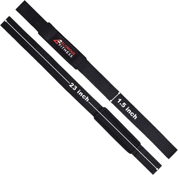 Glorious Weight Lifting Straps – 21"/23"Padded Gym Straps for Bodybuilding, Fitness & Strength Training – Black / Red / Gray Camo - Image 6