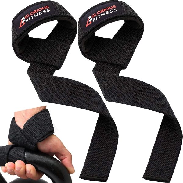 Glorious Weight Lifting Straps – 21"/23"Padded Gym Straps for Bodybuilding, Fitness & Strength Training – Black / Red / Gray Camo - Image 7