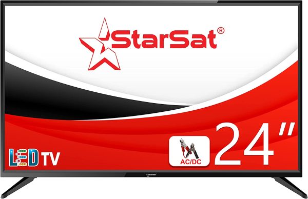 Gloriousstore 24-Inch HD LED TV – HDMI, USB, PC Input, AC/DC, Eco-Friendly, AV Mode - Image 2