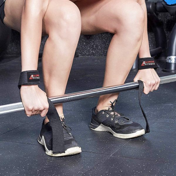 Glorious Weight Lifting Straps – 21"/23"Padded Gym Straps for Bodybuilding, Fitness & Strength Training – Black / Red / Gray Camo - Image 9