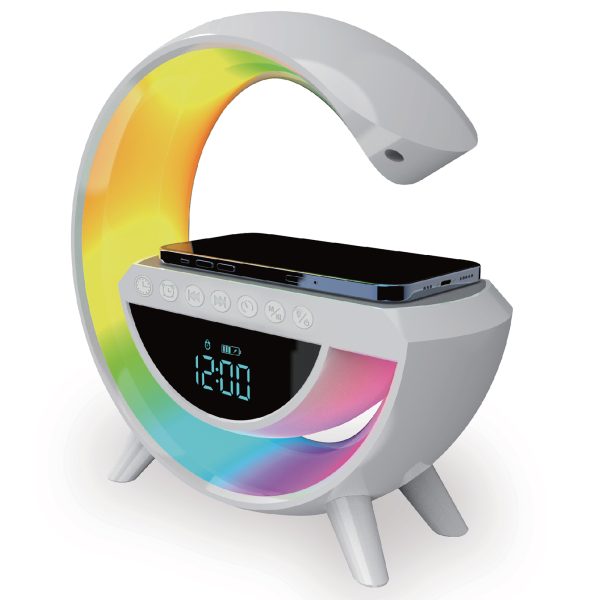 StarSat SC-770 LED Speaker a multifunctional device combining high-quality audio, 15W fast wireless charging, and a sleek modern design - Image 6