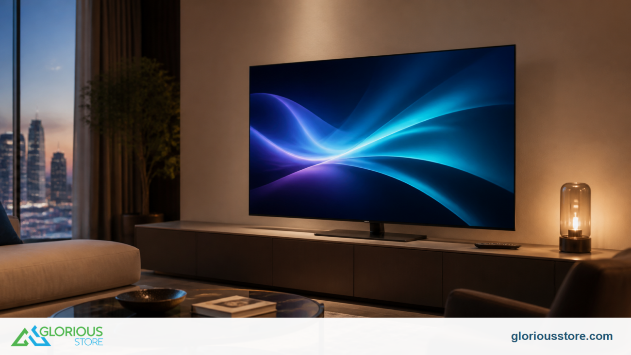 Modern UAE living room with a large smart television ahead of the IFA 2026 buying season