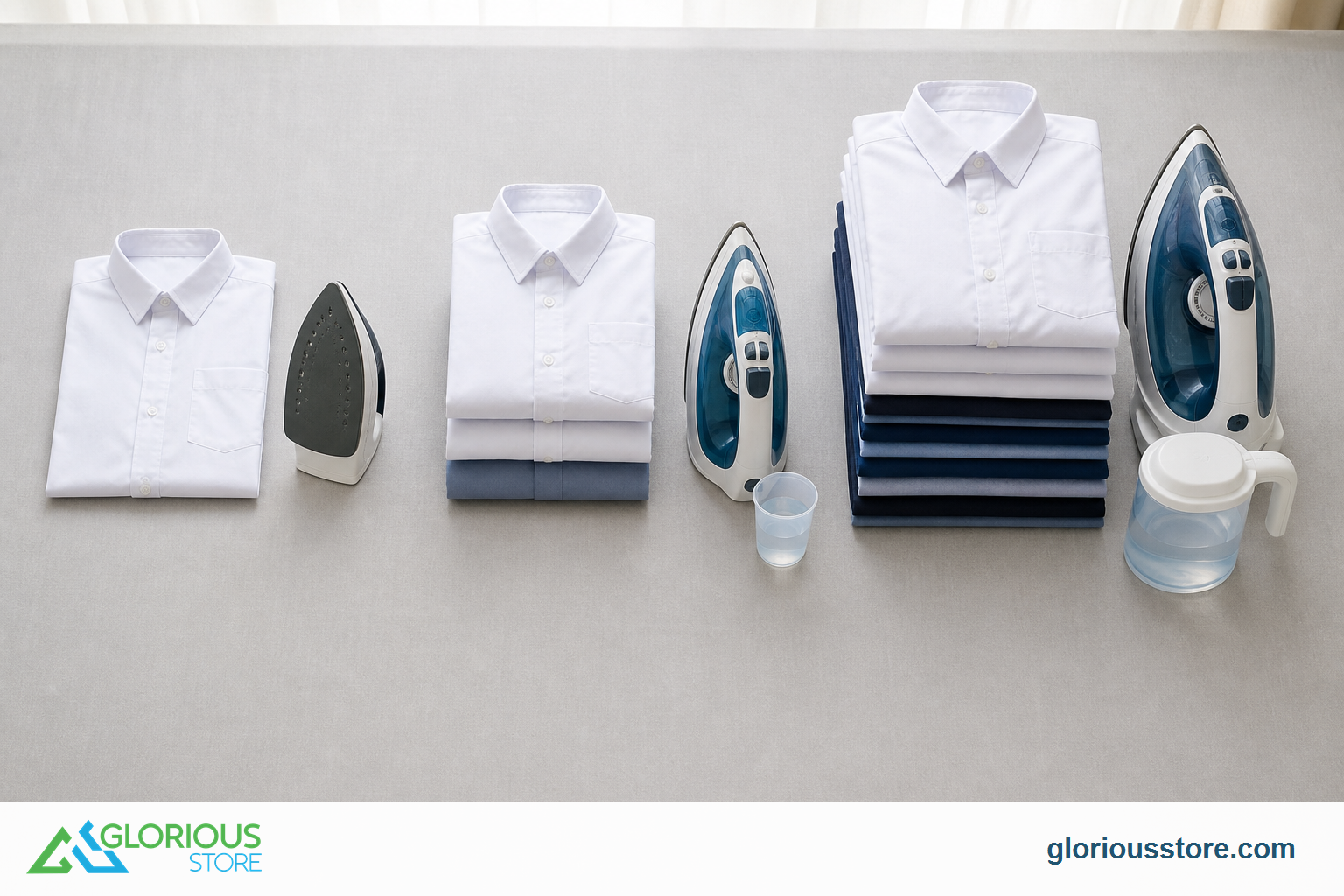Three ironing workload zones from one school shirt to a full week of uniforms