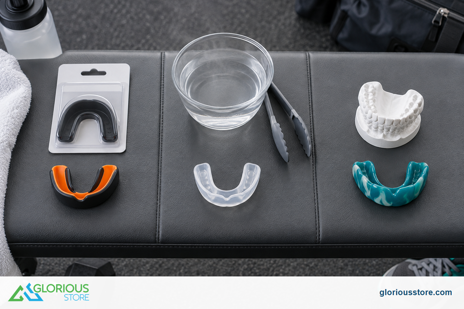Sports Mouthguard UAE: Fit, Care & 2026 Buying Guide Ready-made, boil-and-bite and custom-fitted sports mouthguard options arranged for comparison