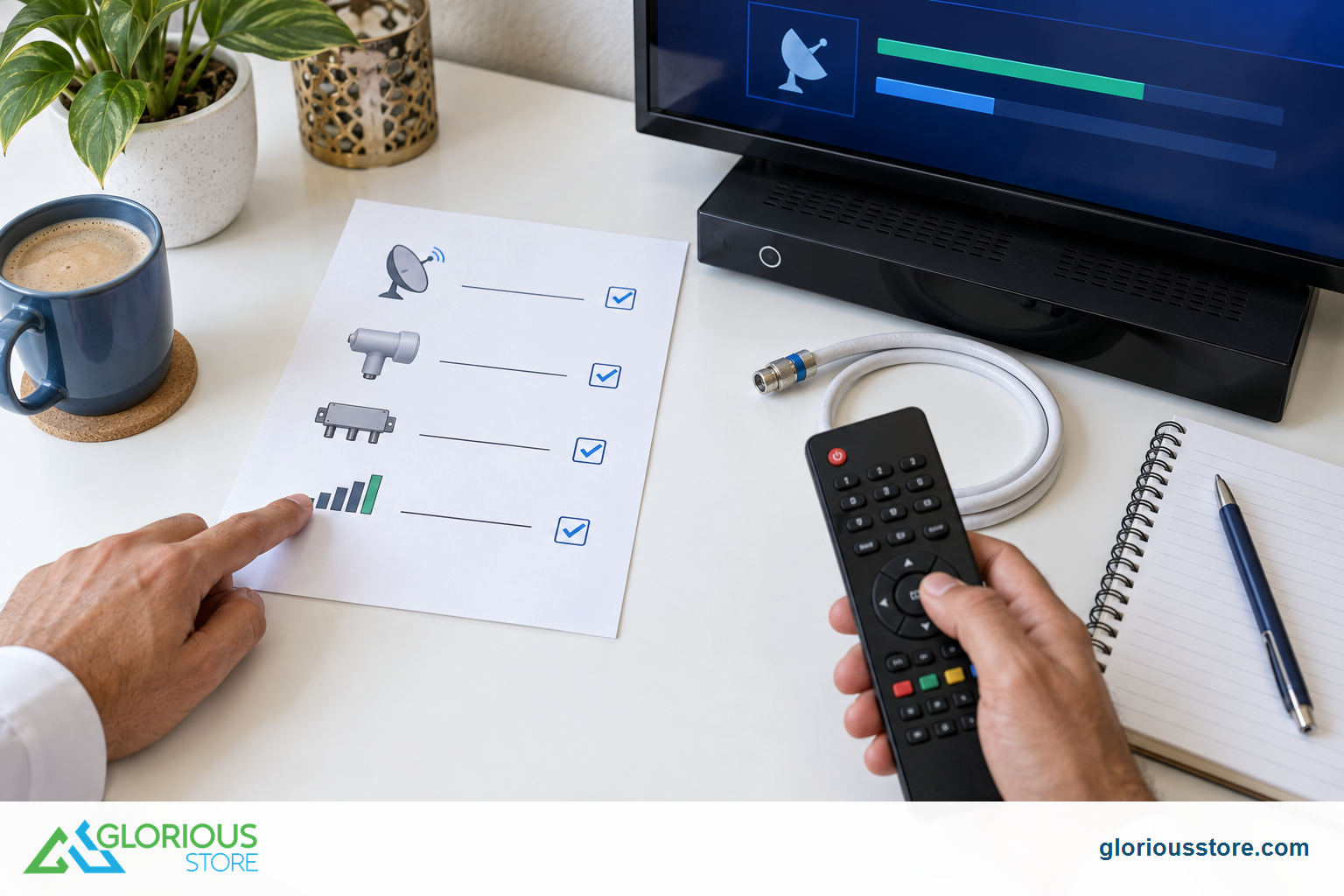 Blind Scan vs Auto Scan: UAE Satellite Receiver Guide Pre-scan checklist for checking signal, satellite, dish, LNB and cables before channel scanning