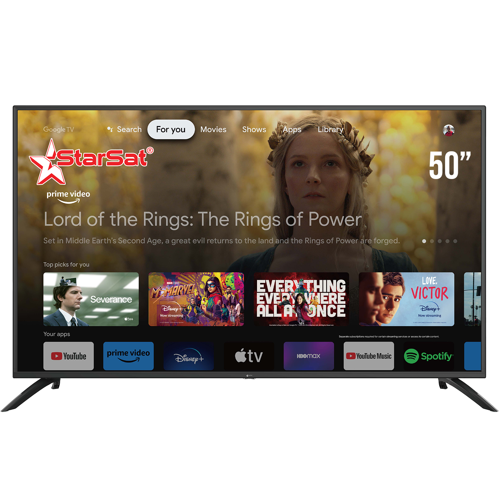 StarSat Google50 50-inch 4K UHD Smart TV with Google TV interface